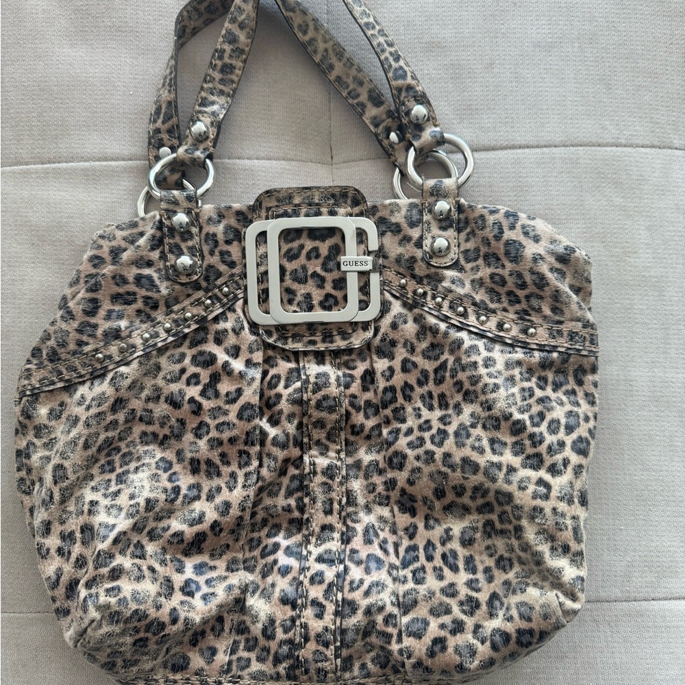 Guess Leopard Print Tote Bag